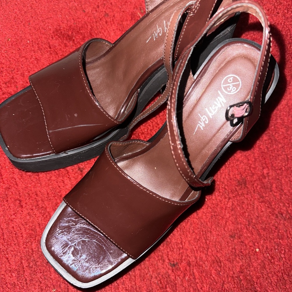 Nasty Gal Dark Brown Women's Sandals View 4